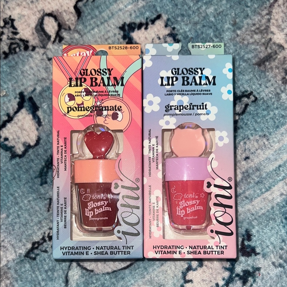 Glossy Lip Balm Hydrating Tint - Pomegranate & Grapefruit (Set)